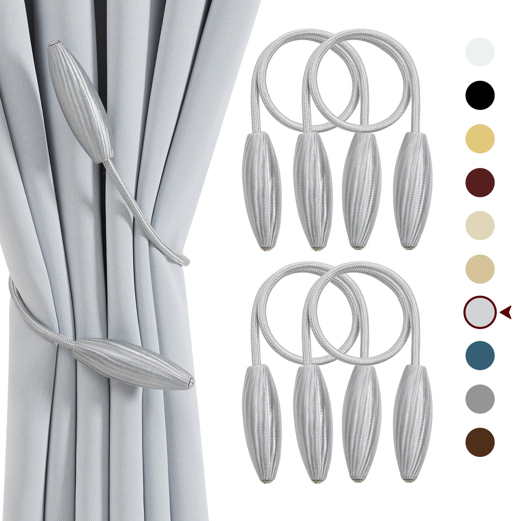 Deconovo Elegant Curtain Tiebacks - Stylish Holdbacks for Draperies with No - Drill Installation, Versatile Decorative Curtain Pullbacks - Deconovo US