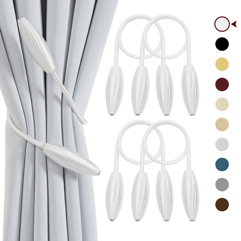 Deconovo Elegant Curtain Tiebacks - Stylish Holdbacks for Draperies with No - Drill Installation, Versatile Decorative Curtain Pullbacks - Deconovo US