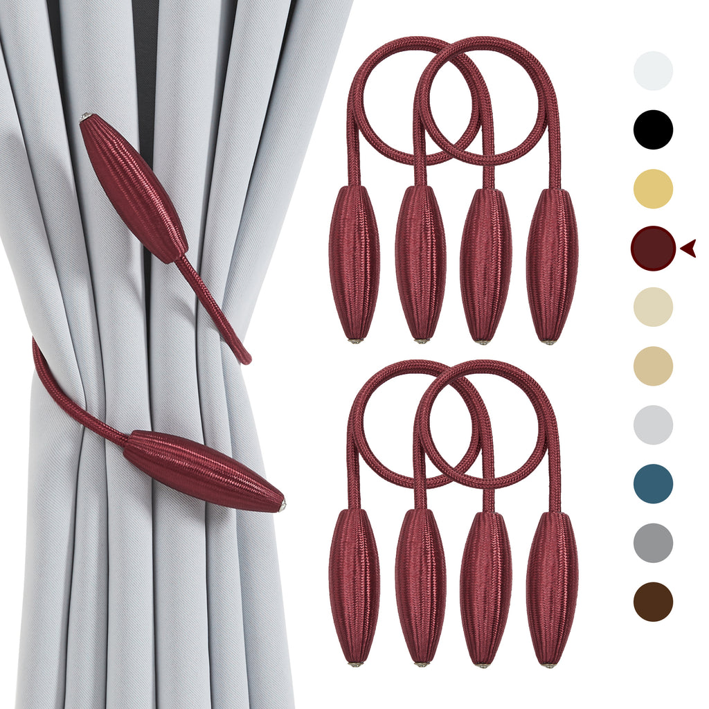 Deconovo Elegant Curtain Tiebacks - Stylish Holdbacks for Draperies with No - Drill Installation, Versatile Decorative Curtain Pullbacks - Deconovo US