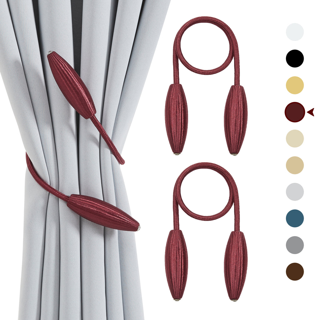 Deconovo Elegant Curtain Tiebacks - Stylish Holdbacks for Draperies with No - Drill Installation, Versatile Decorative Curtain Pullbacks - Deconovo US