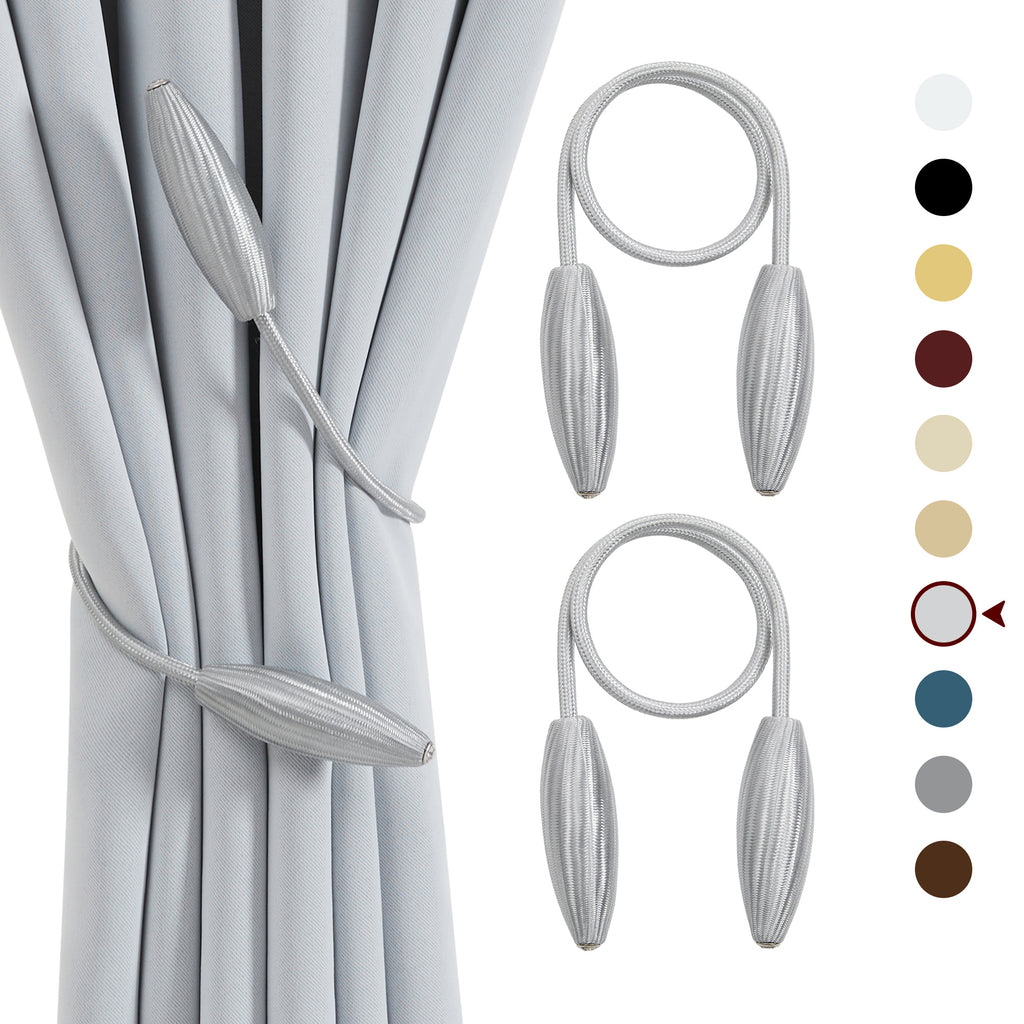 Deconovo Elegant Curtain Tiebacks - Stylish Holdbacks for Draperies with No - Drill Installation, Versatile Decorative Curtain Pullbacks - Deconovo US