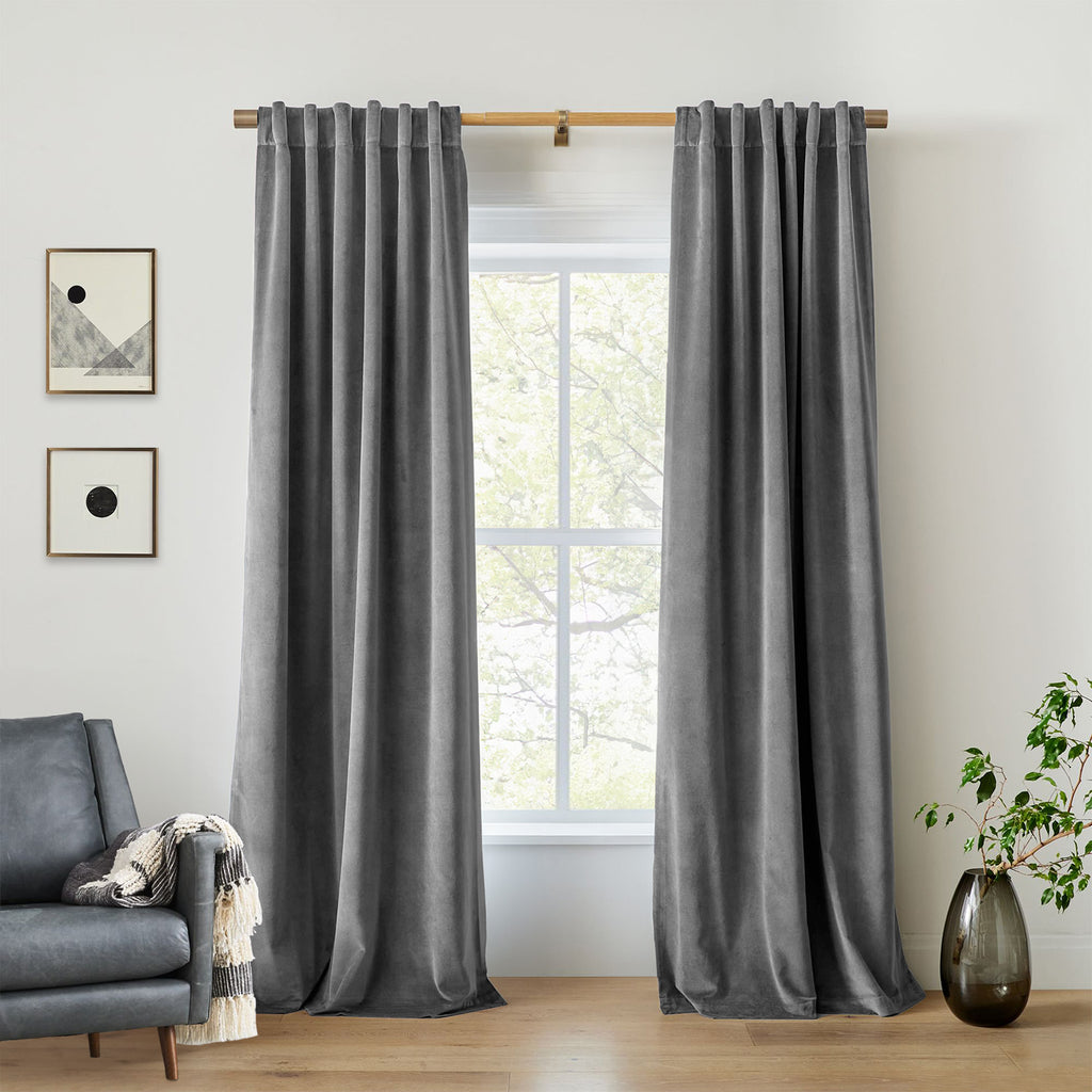 Celeste Custom Luxurious Dutch Velvet Total Blackout Curtains - Deconovo US