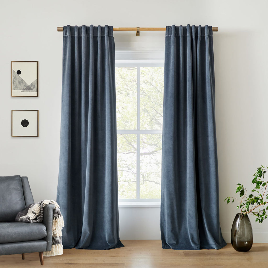 Celeste Custom Luxurious Dutch Velvet Total Blackout Curtains - Deconovo US