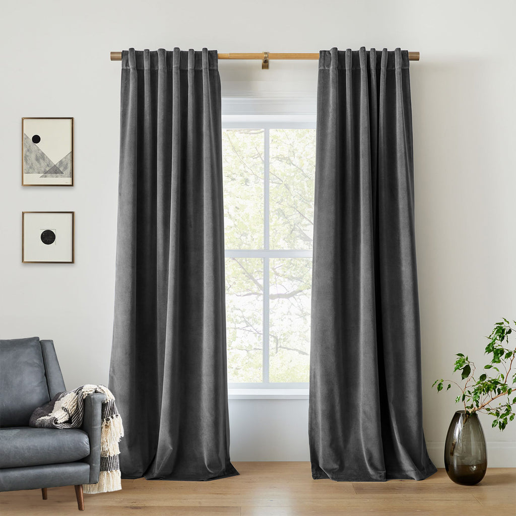 Celeste Custom Luxurious Dutch Velvet Total Blackout Curtains - Deconovo US