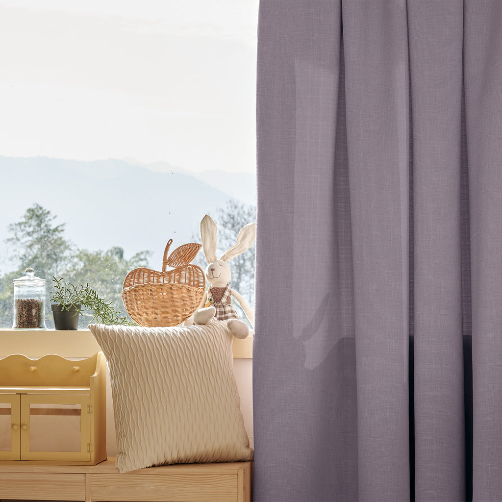 Camille Custom Cayenne Linen Blackout Curtains - Deconovo US