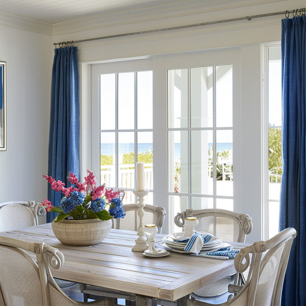 Olivia Custom Linen Blackout Curtains - Deconovo US