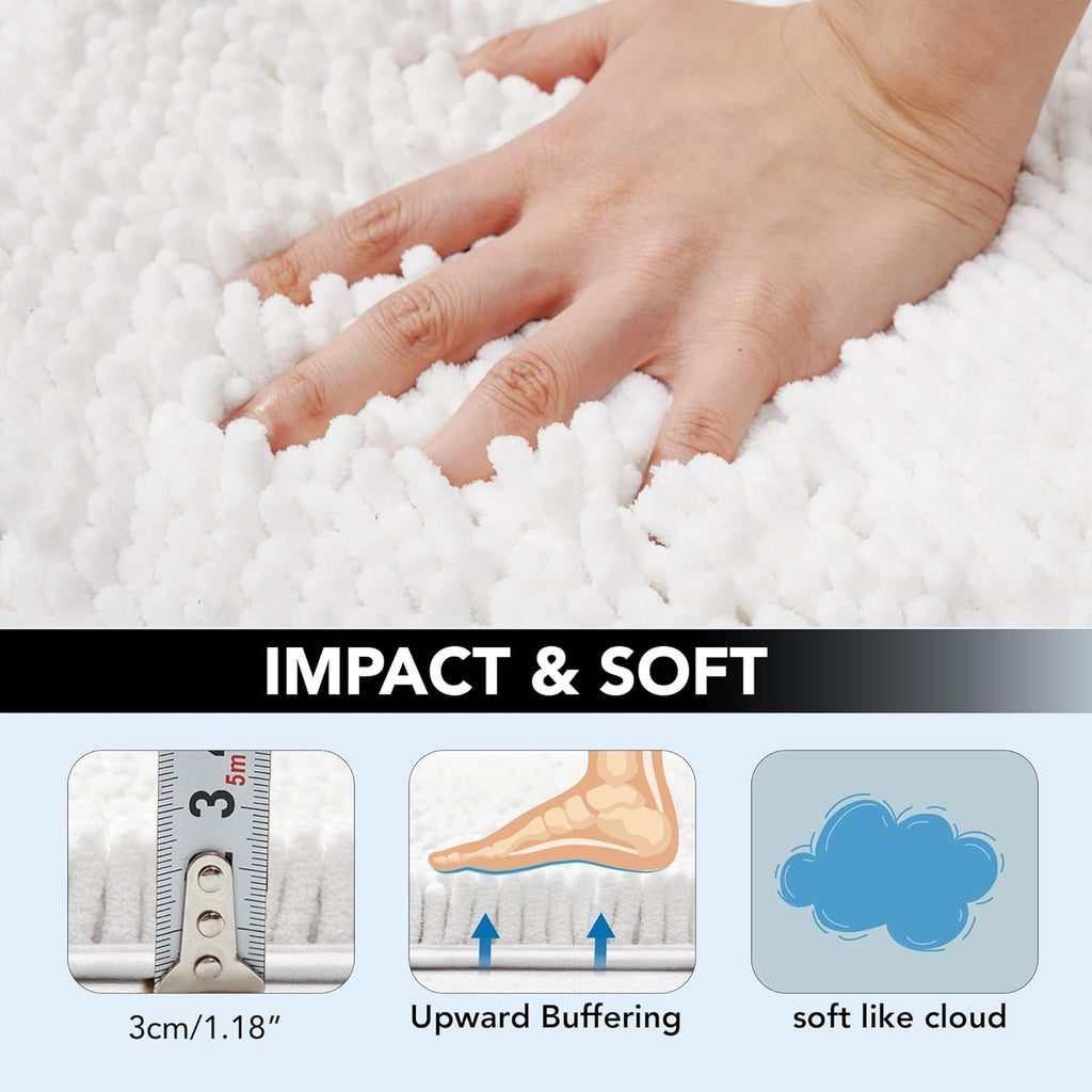 Deconovo Bath Mat - Toilet Rugs U Shaped, Extra Soft Plush Bathroom Rug for Bathroom - Deconovo US