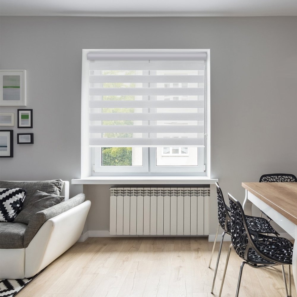 Amelia Custom Light Filtering and Waterproof Zebra Blinds - Deconovo US