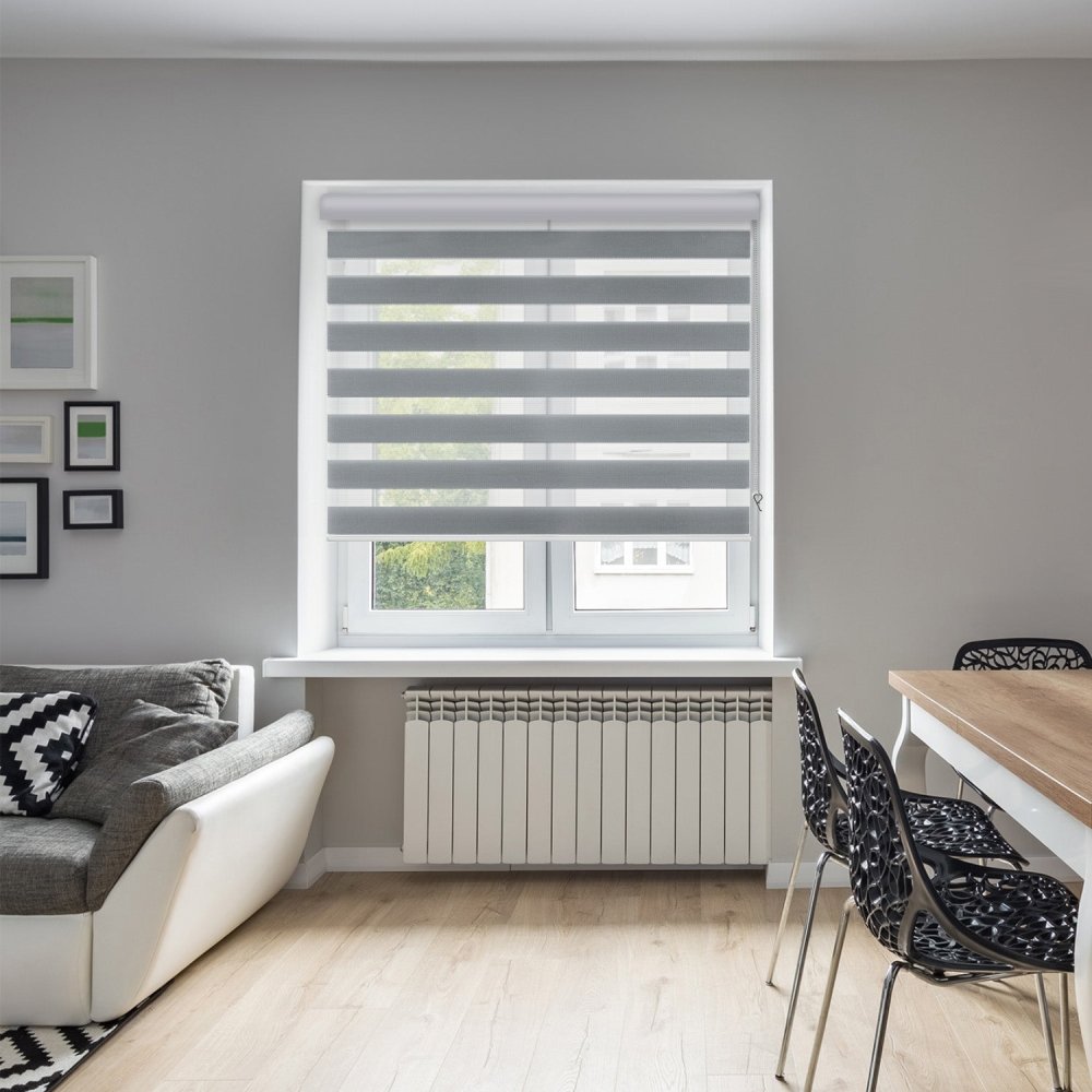 Amelia Custom Light Filtering and Waterproof Zebra Blinds - Deconovo US