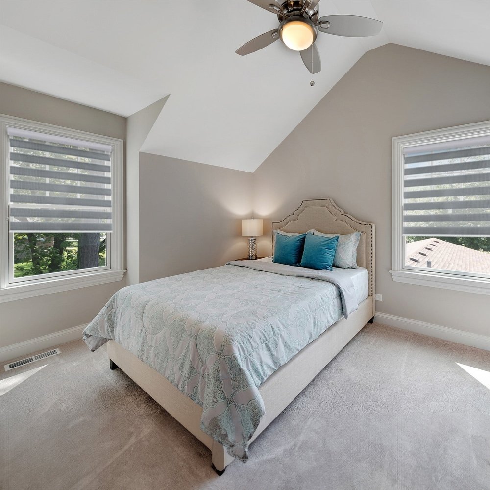 Amelia Custom Light Filtering and Waterproof Zebra Blinds - Deconovo US