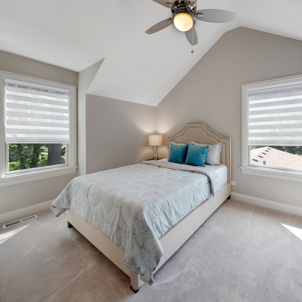 Amelia Custom Light Filtering and Waterproof Zebra Blinds - Deconovo US