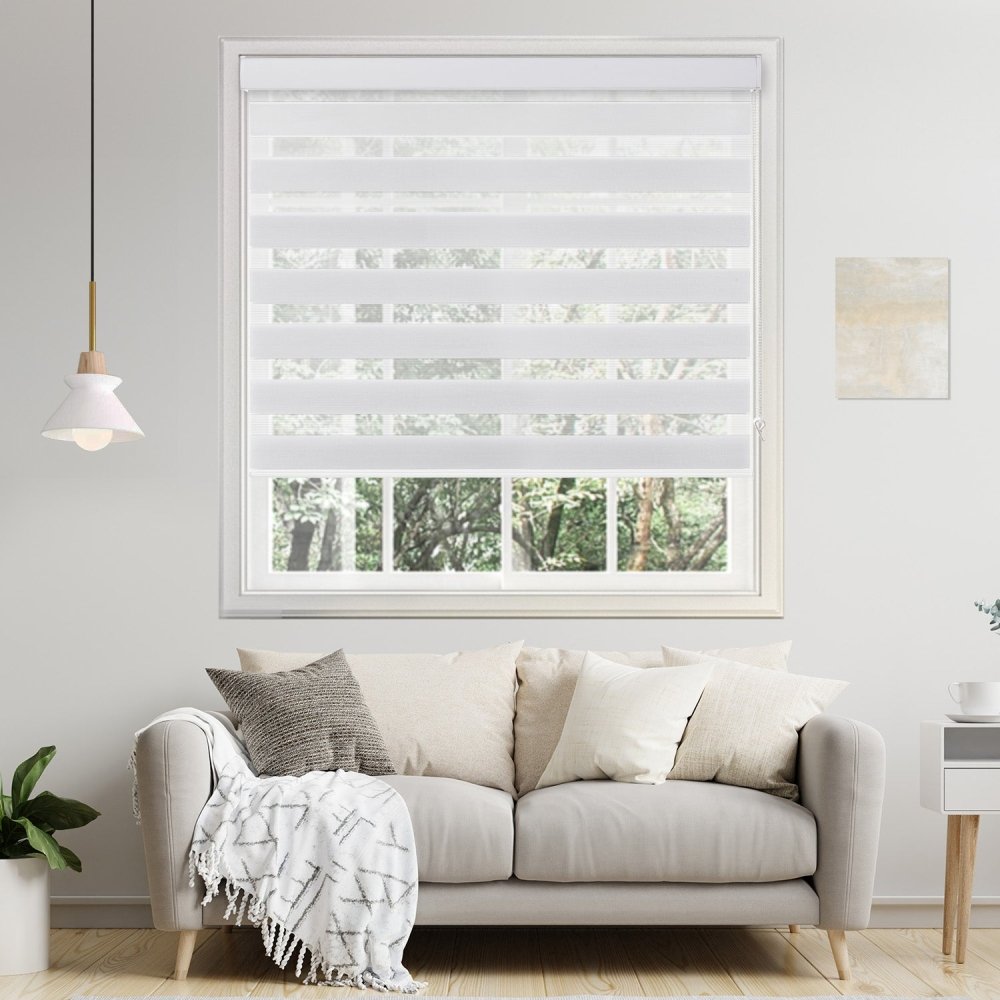 Amelia Custom Light Filtering and Waterproof Zebra Blinds - Deconovo US