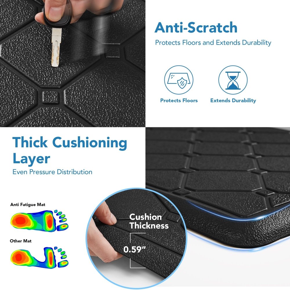 Anti - Fatigue Kitchen Mat – Diamond Weave Edition - Deconovo US