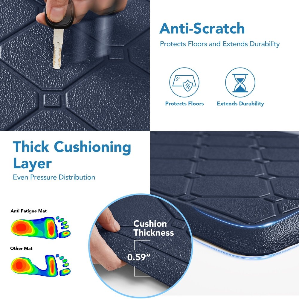 Anti - Fatigue Kitchen Mat – Diamond Weave Edition - Deconovo US