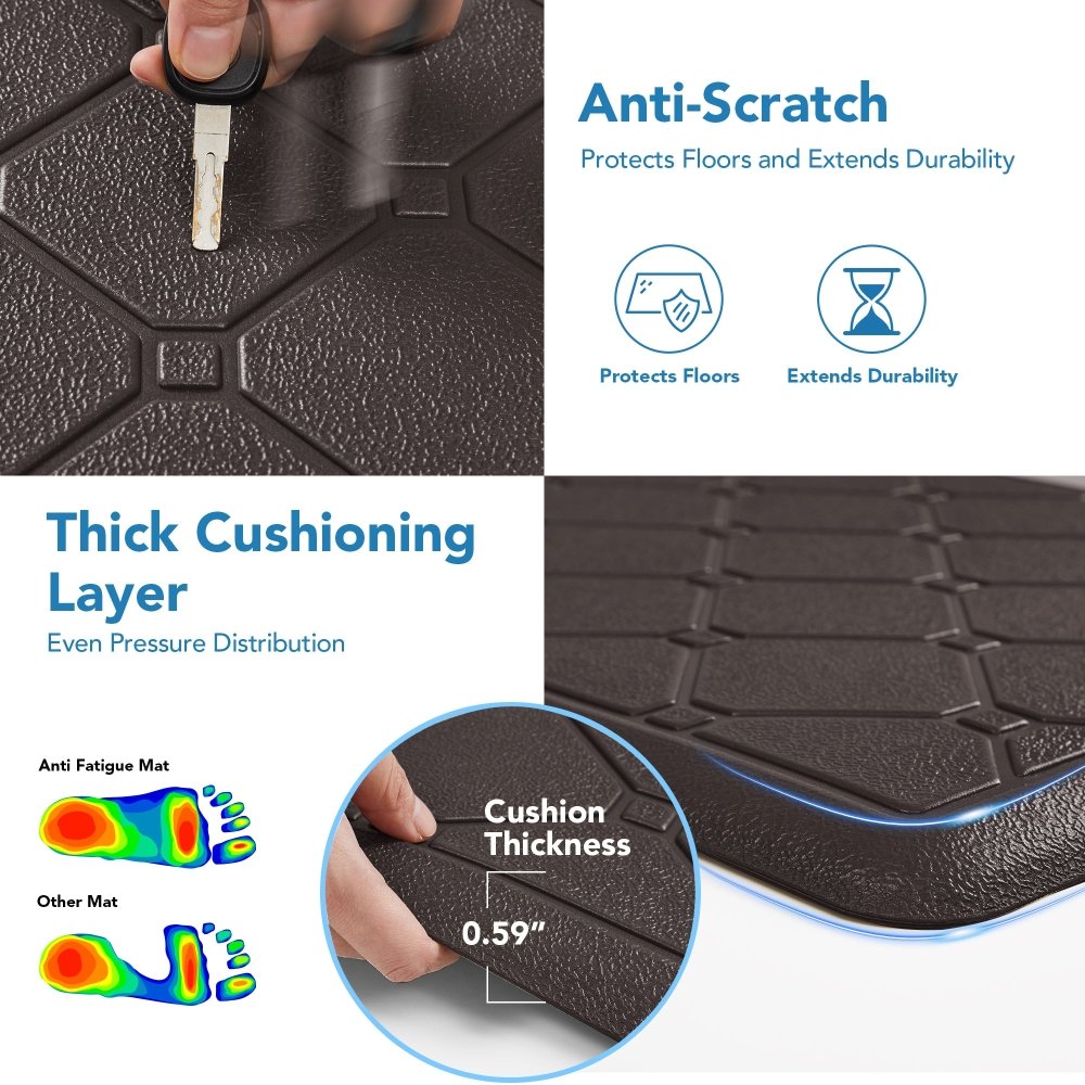 Anti - Fatigue Kitchen Mat – Diamond Weave Edition - Deconovo US