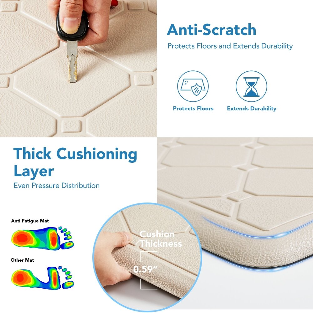 Anti - Fatigue Kitchen Mat – Diamond Weave Edition - Deconovo US
