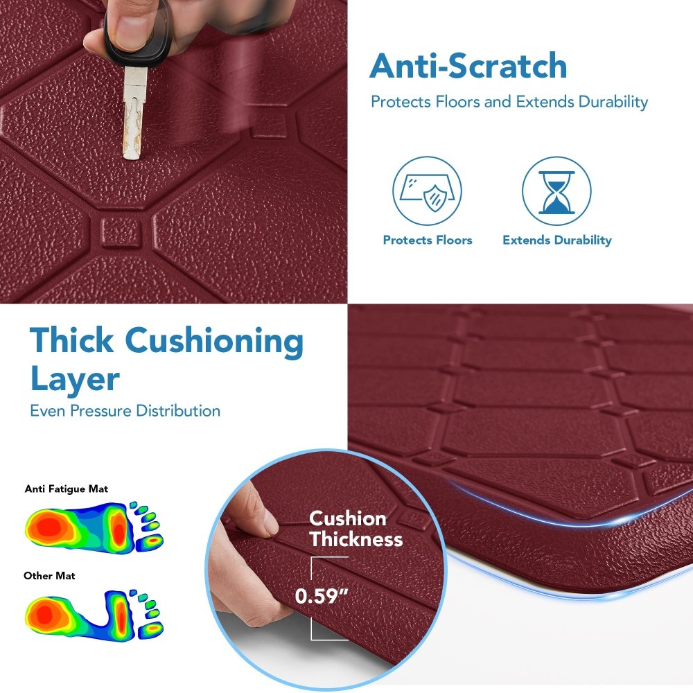 Anti - Fatigue Kitchen Mat – Diamond Weave Edition - Deconovo US