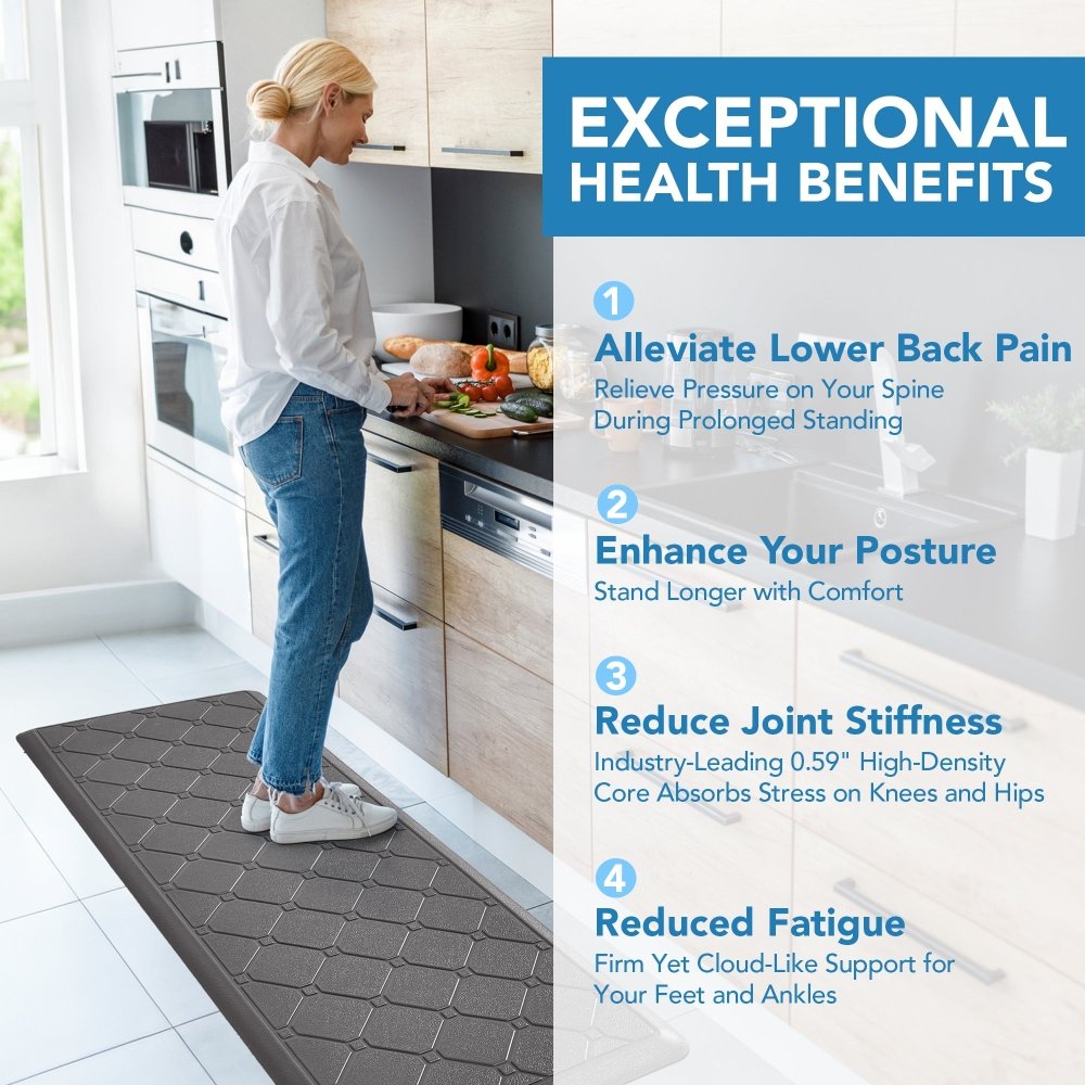 Anti - Fatigue Kitchen Mat – Diamond Weave Edition - Deconovo US