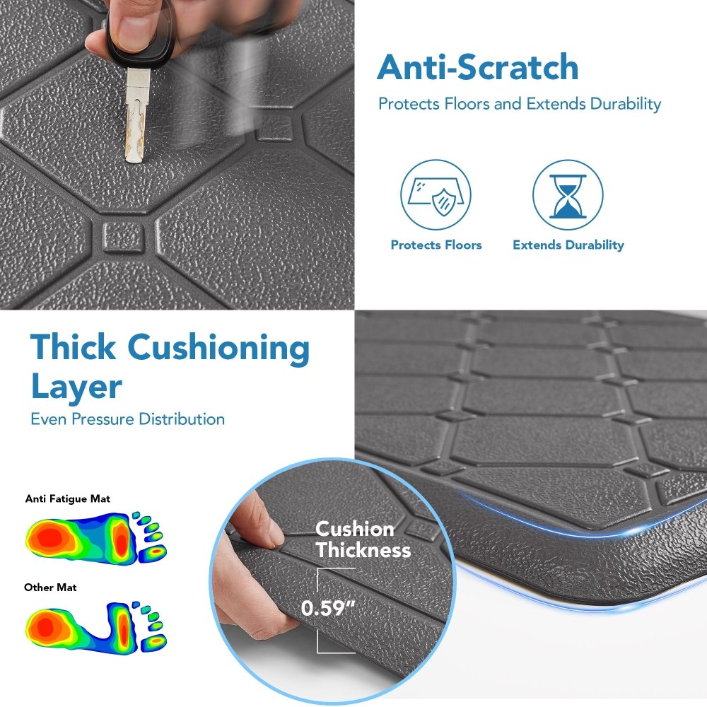 Anti - Fatigue Kitchen Mat – Diamond Weave Edition - Deconovo US