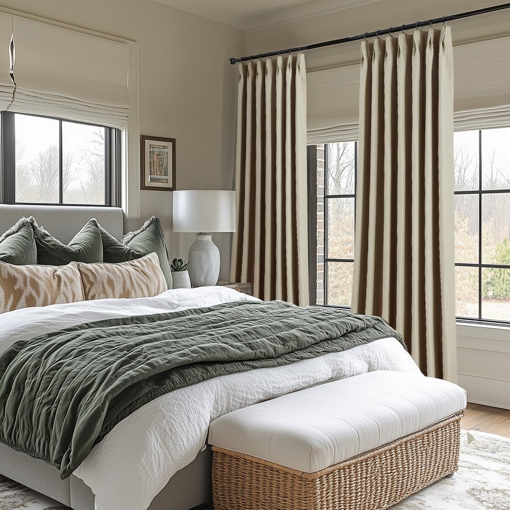 Cecilia Embossed Blackout Custom Curtains - Deconovo US