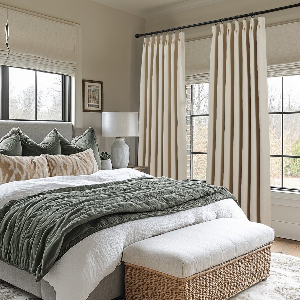 Cecilia Embossed Blackout Custom Curtains - Deconovo US