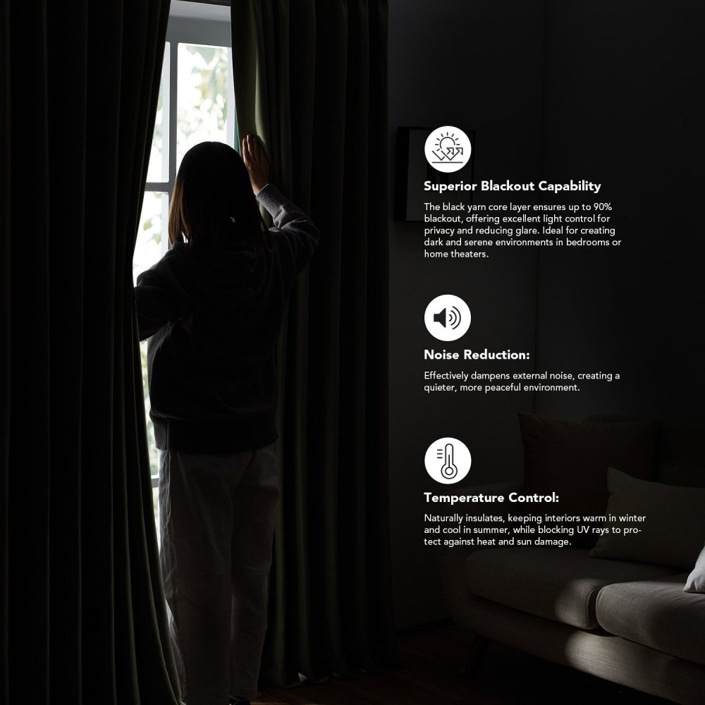 Cecilia Embossed Blackout Custom Curtains - Deconovo US