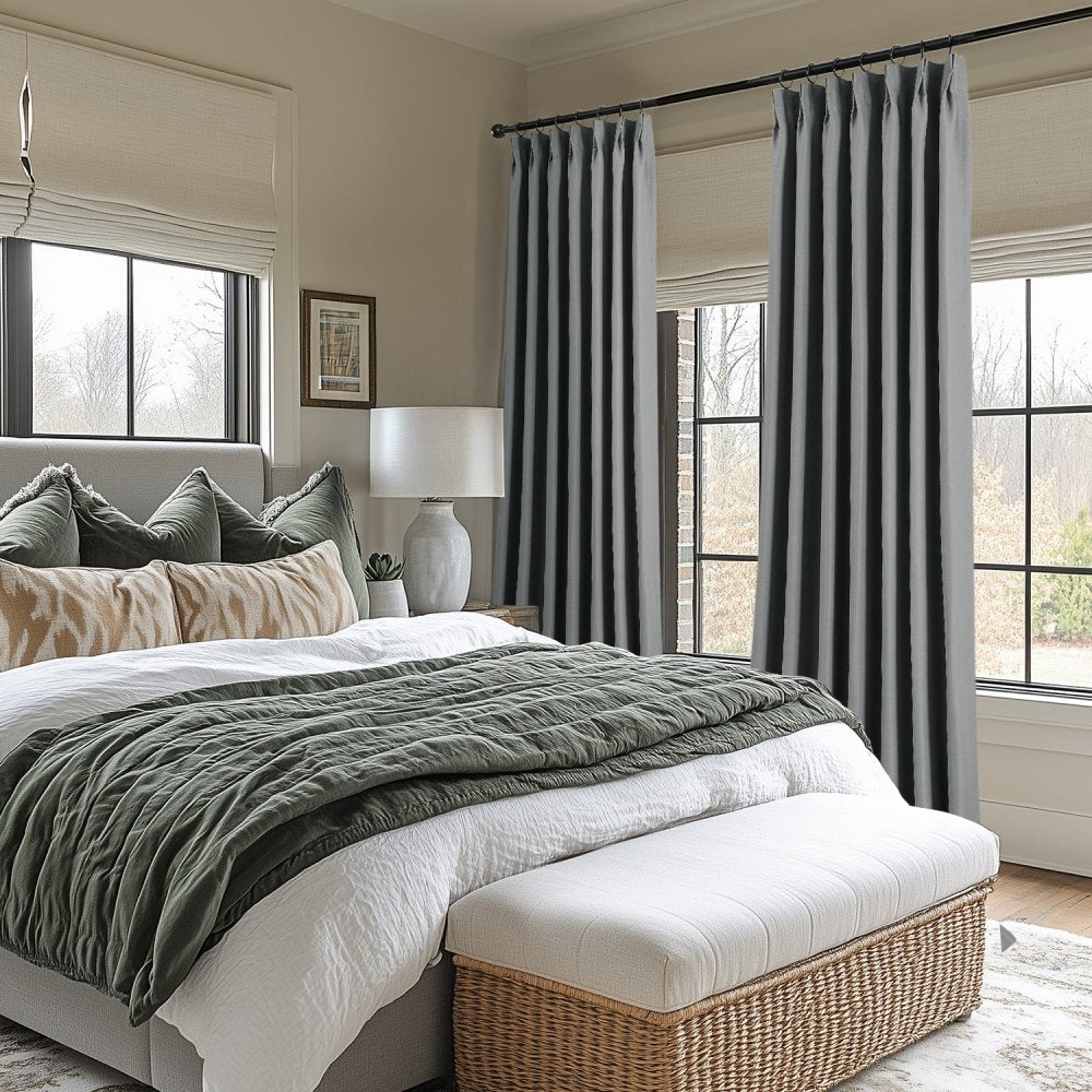 Cecilia Embossed Blackout Custom Curtains - Deconovo US