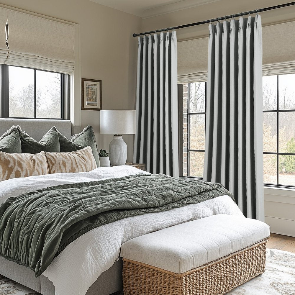 Cecilia Embossed Blackout Custom Curtains - Deconovo US