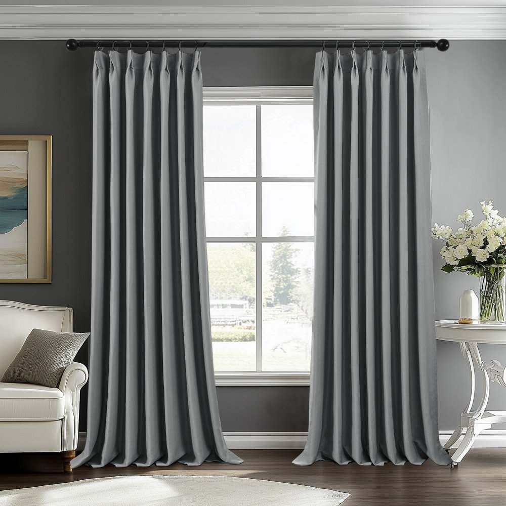 Cecilia Embossed Blackout Custom Curtains - Deconovo US