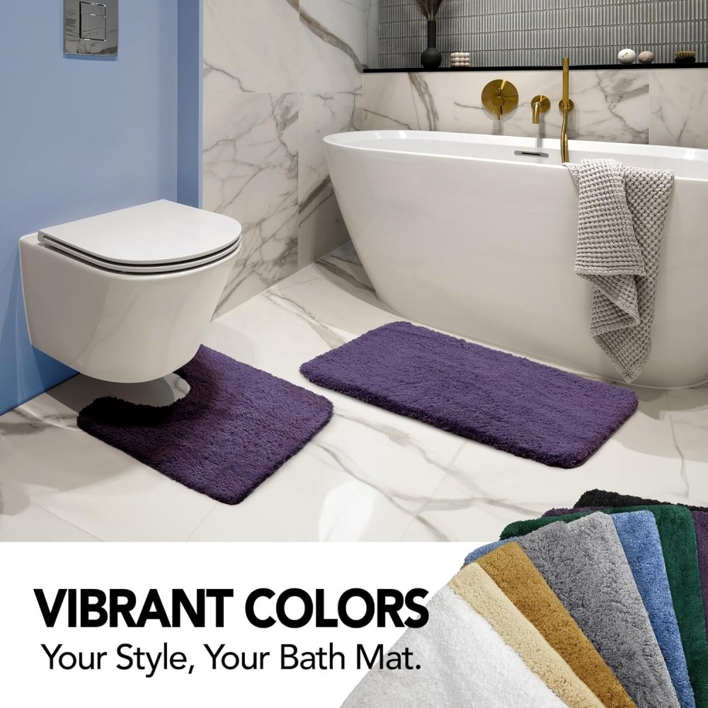 Deconovo Bath Mat - Toilet Rugs U Shaped, Extra Soft Plush Bathroom Rug for Bathroom - Deconovo US