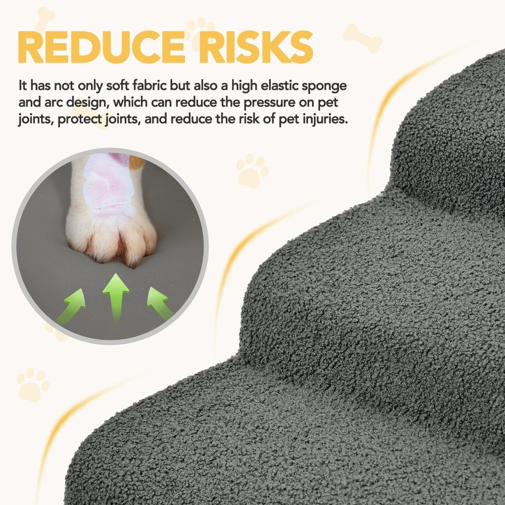 Deconovo Dog Stairs for Small Dogs, Pet Stairs Dog Ramp with Removable, Washable Cover and Non - Slip Floor - Deconovo US