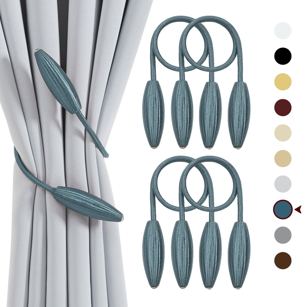 Deconovo Elegant Curtain Tiebacks - Stylish Holdbacks for Draperies with No - Drill Installation, Versatile Decorative Curtain Pullbacks - Deconovo US