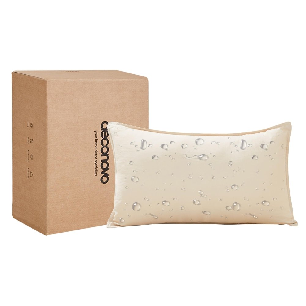 Deconovo Waterproof Outdoor Pillows, Water - Resistant Cushion Inserts, Set of 4 - Deconovo US
