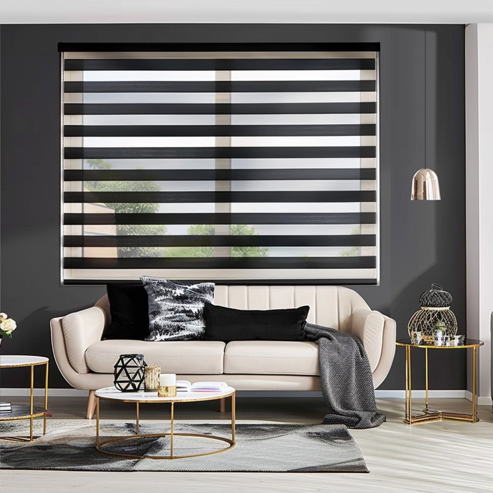 Elodie Custom Blackout and Waterproof Zebra Blinds - Deconovo US