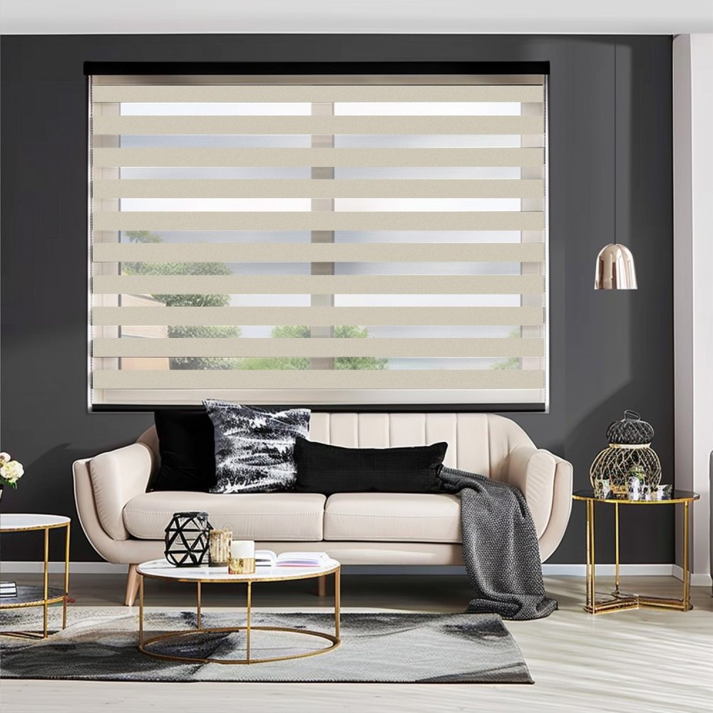 Elodie Custom Blackout and Waterproof Zebra Blinds - Deconovo US