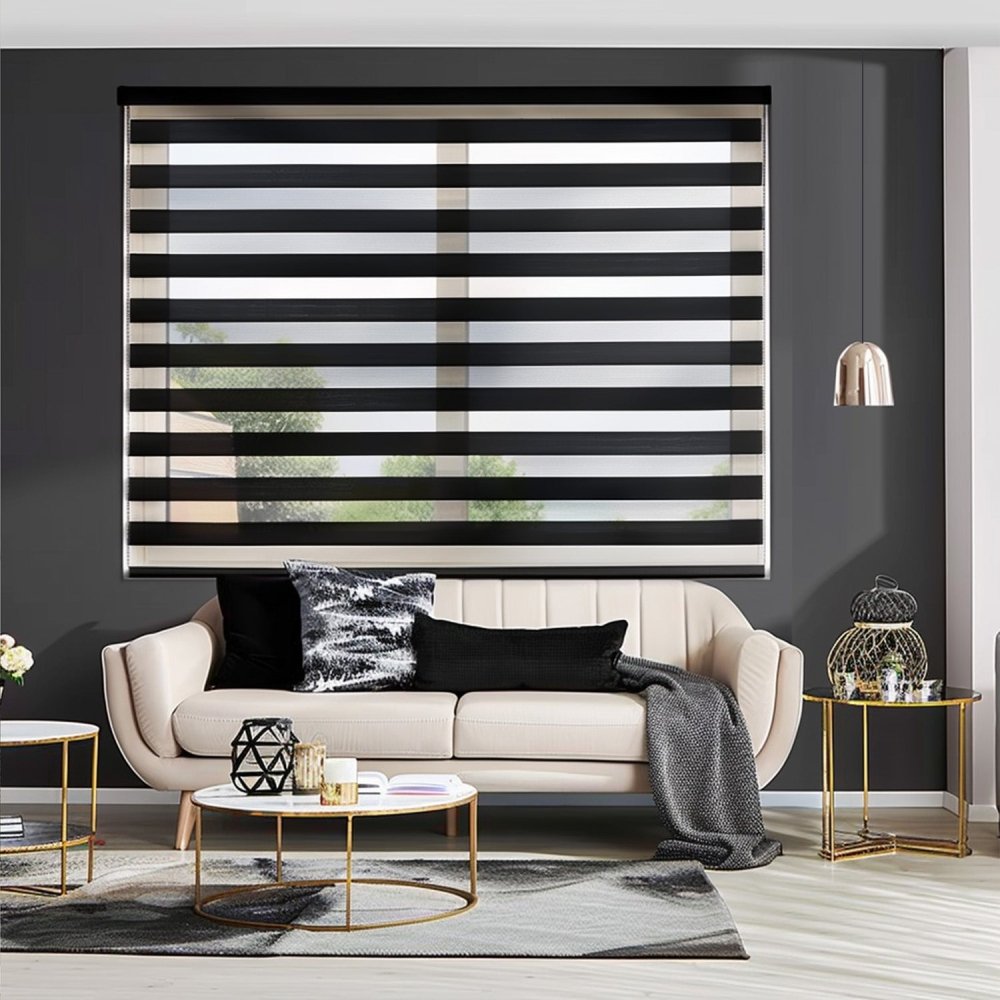 Elodie Custom Blackout and Waterproof Zebra Blinds - Deconovo US