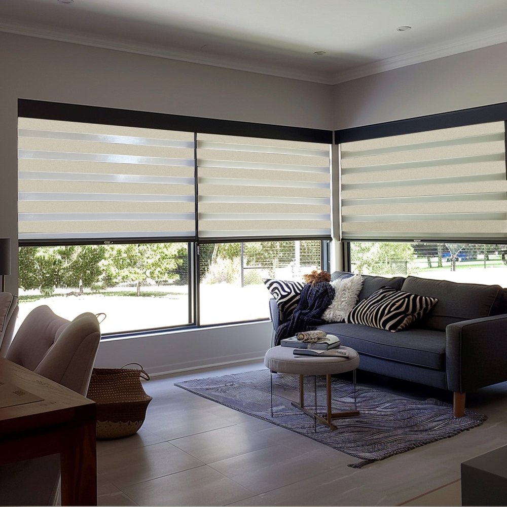 Elodie Custom Blackout and Waterproof Zebra Blinds - Deconovo US