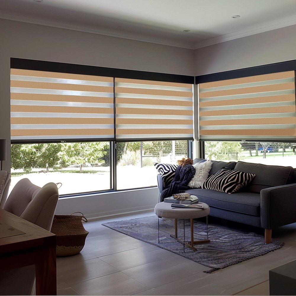 Elodie Custom Blackout and Waterproof Zebra Blinds - Deconovo US