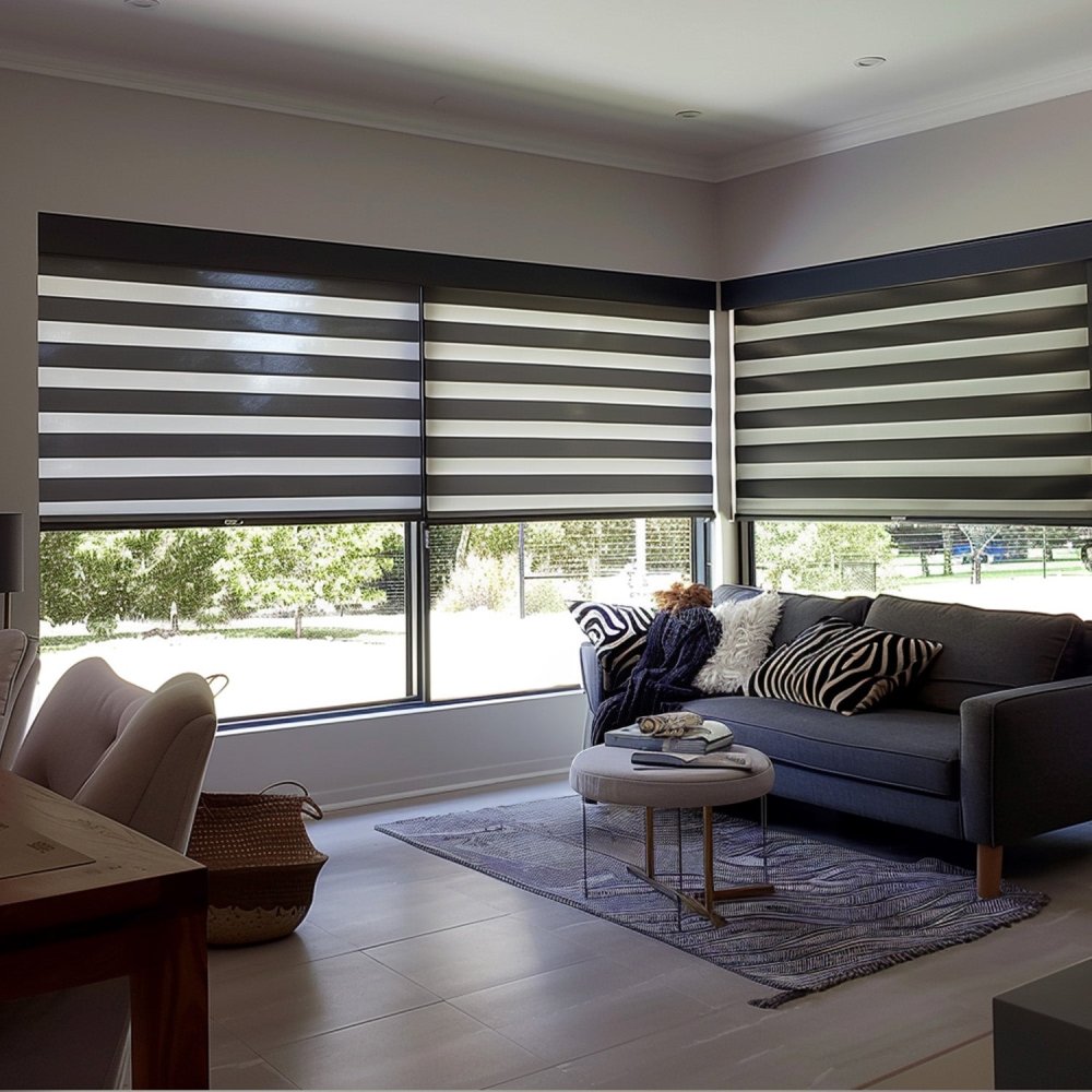 Elodie Custom Blackout and Waterproof Zebra Blinds - Deconovo US