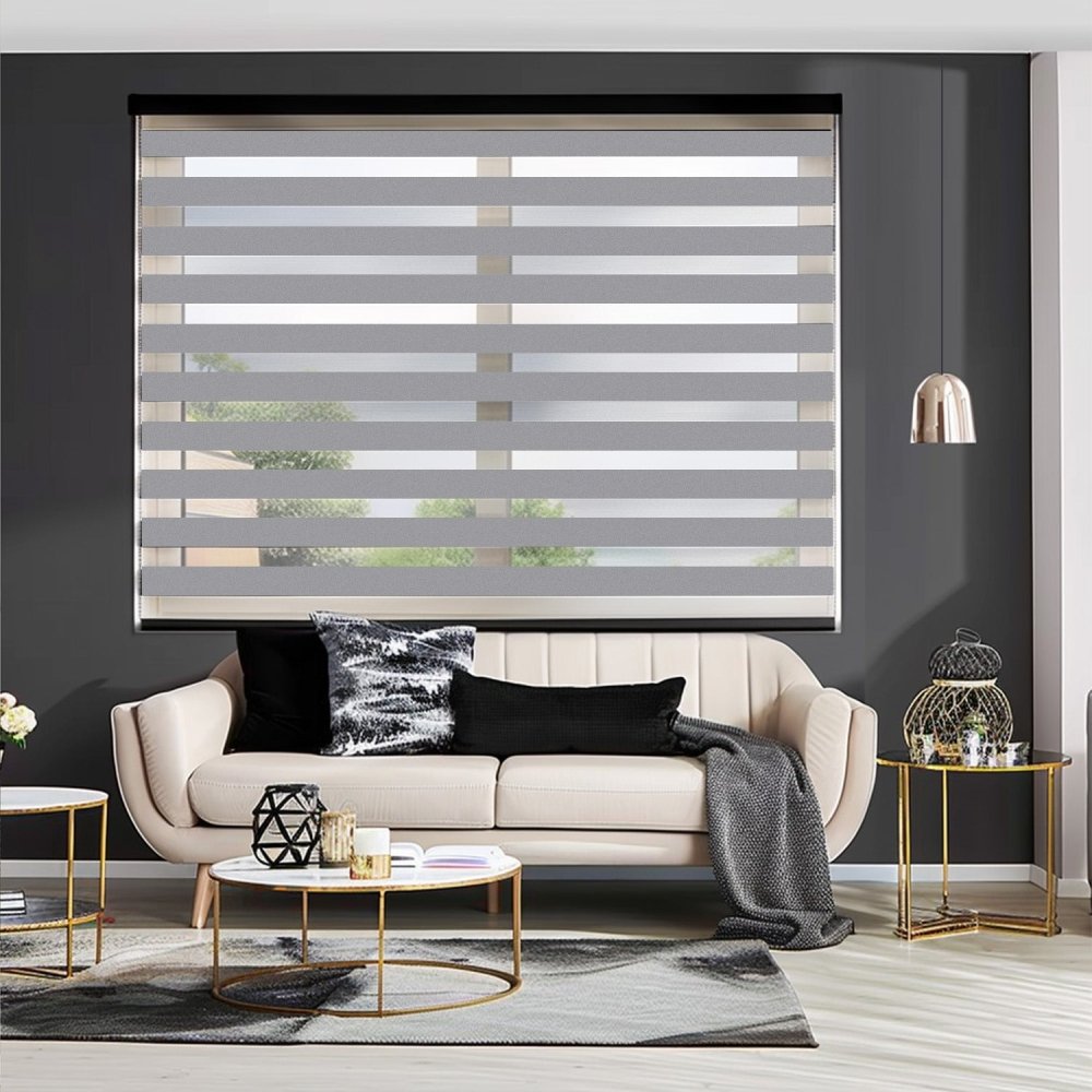 Elodie Custom Blackout and Waterproof Zebra Blinds - Deconovo US