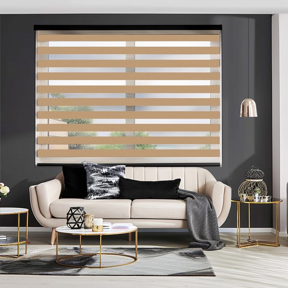 Elodie Custom Blackout and Waterproof Zebra Blinds - Deconovo US