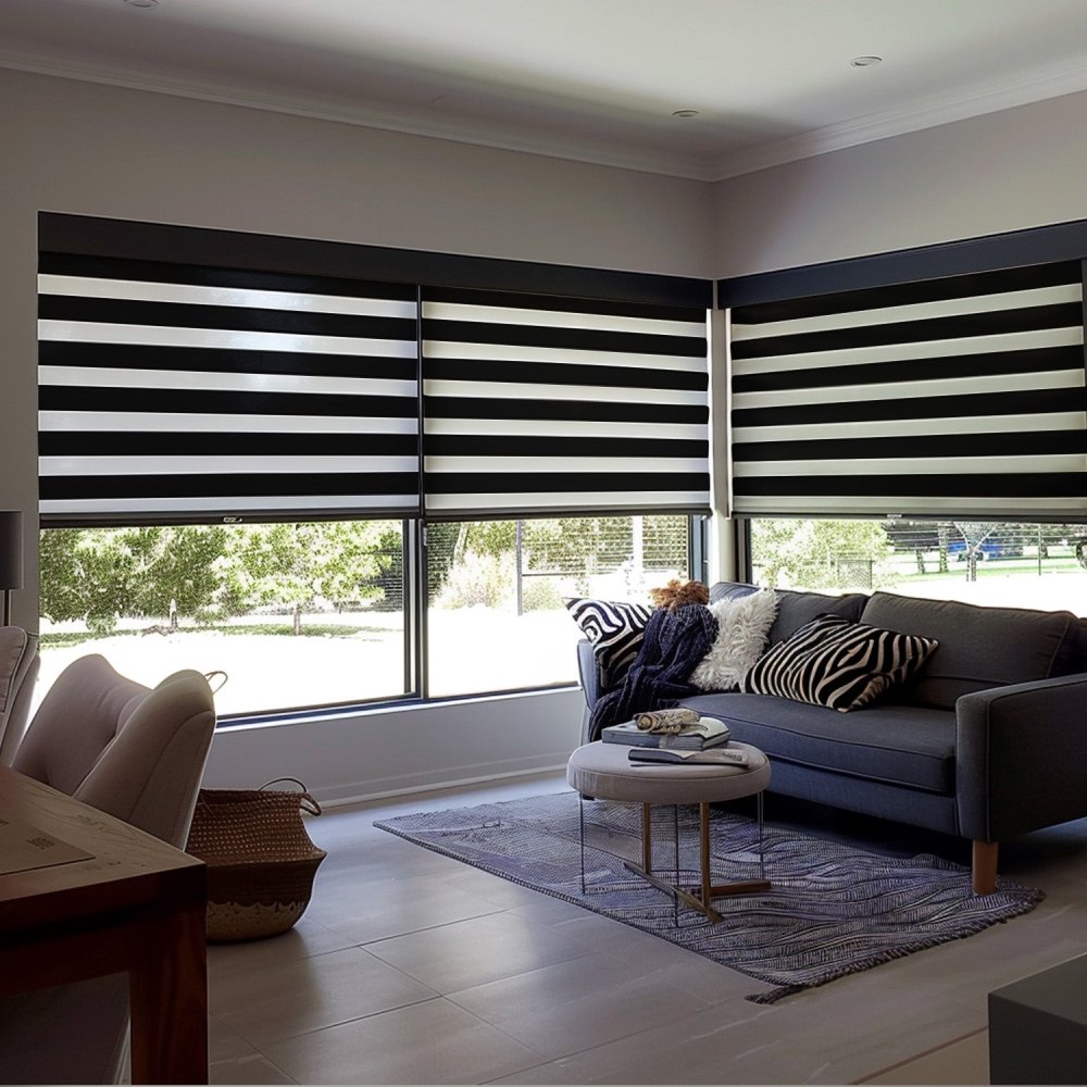 Elodie Custom Blackout and Waterproof Zebra Blinds - Deconovo US