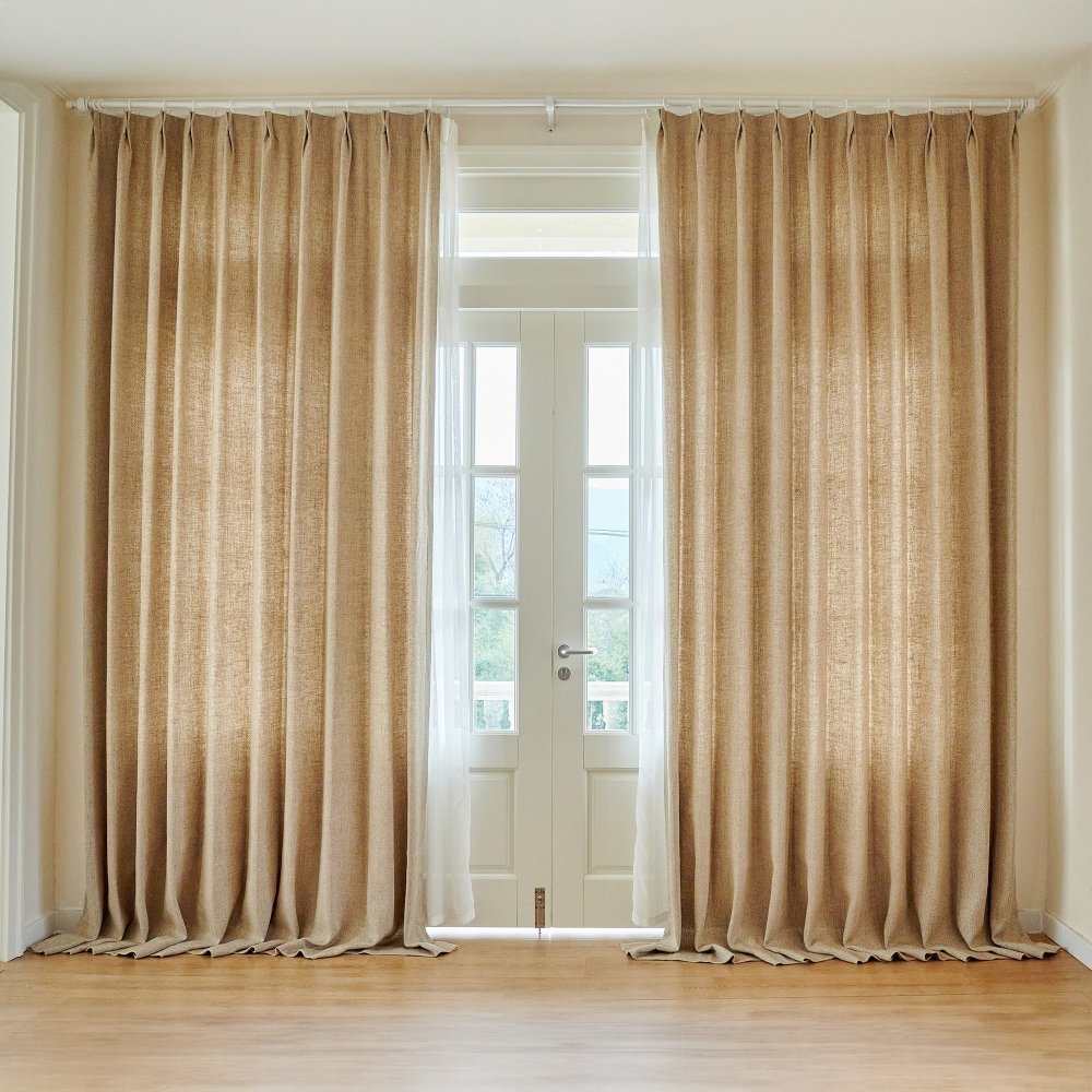 Emma Custom Wool Linen Blackout Curtains - Deconovo US