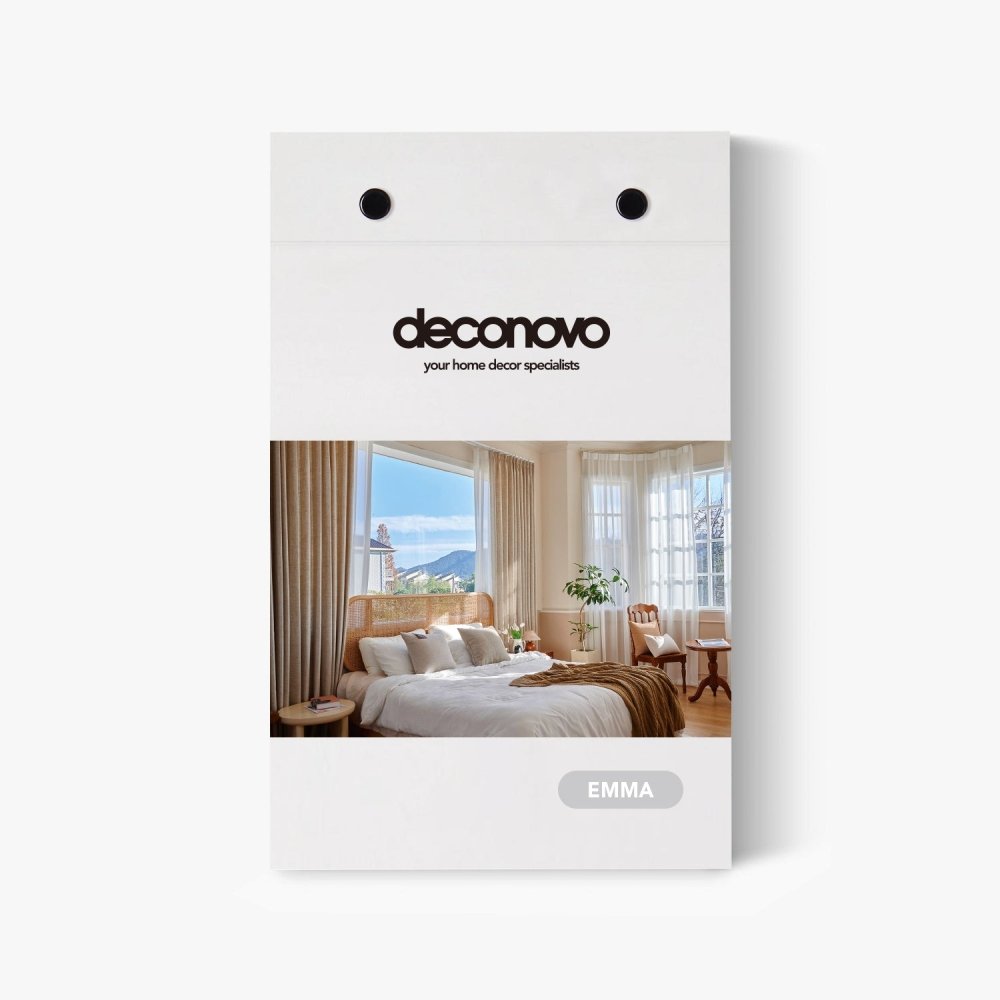 Emma Wool Linen Blackout Swatches Booklet - Deconovo US