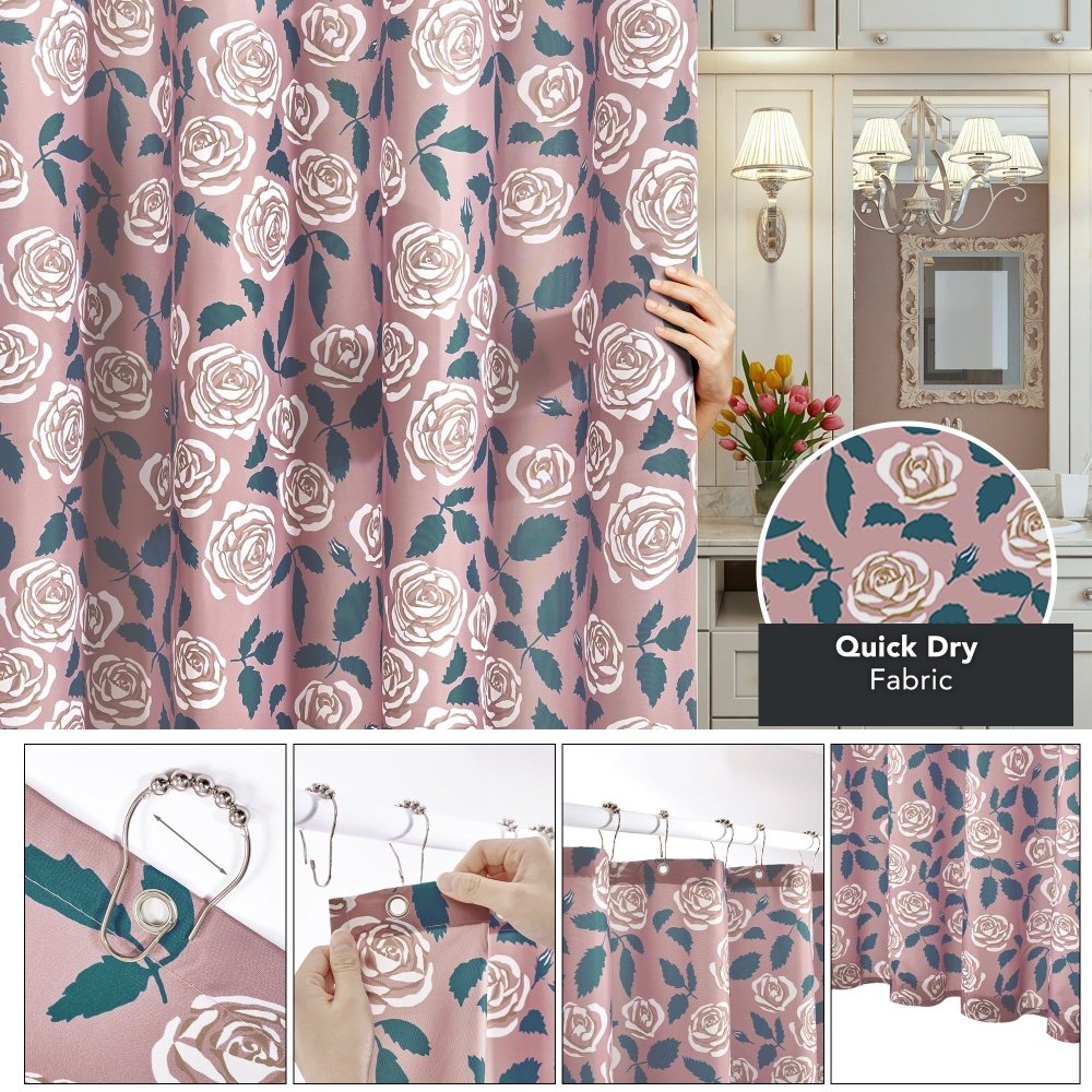 Envogue Bouguet Shower Curtains - Deconovo US