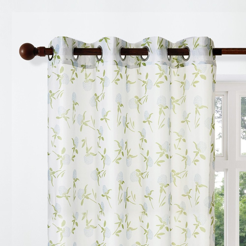 Farmhouse Happy Sheer Curtains - Deconovo US
