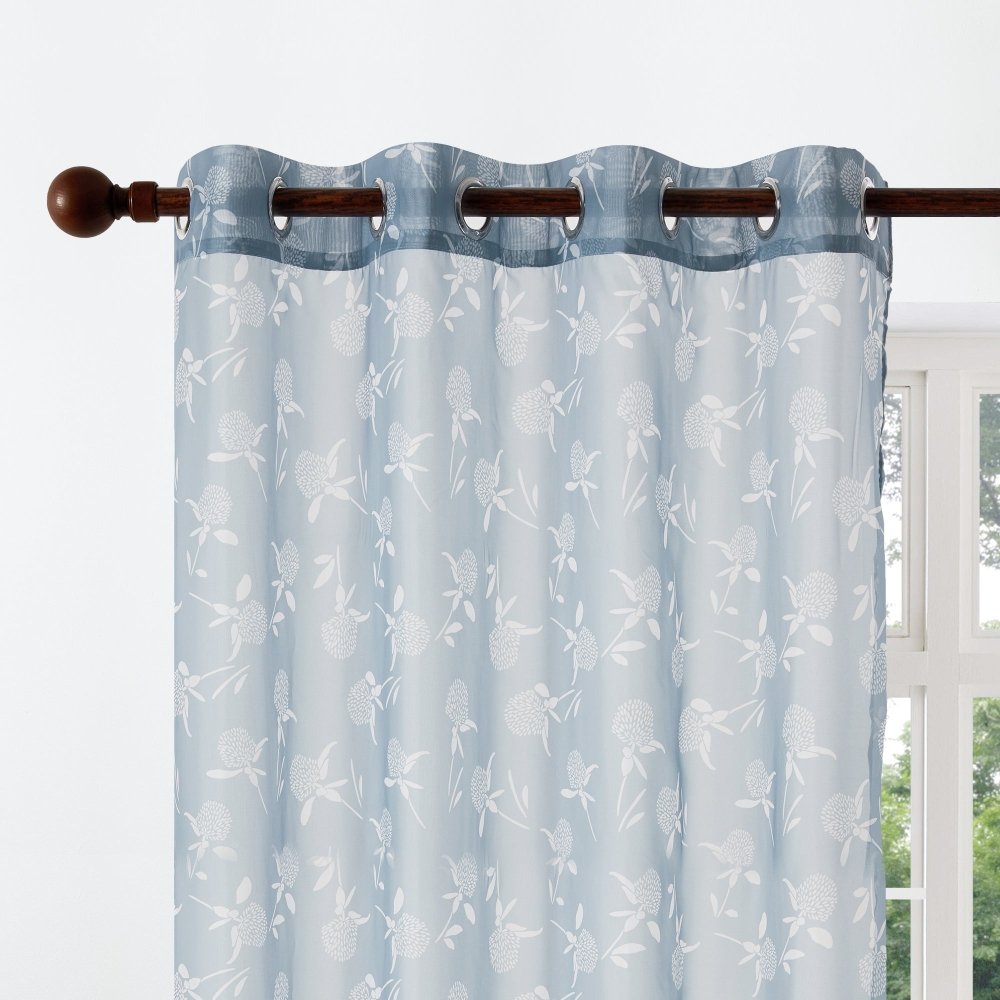 Farmhouse Happy Sheer Curtains - Deconovo US