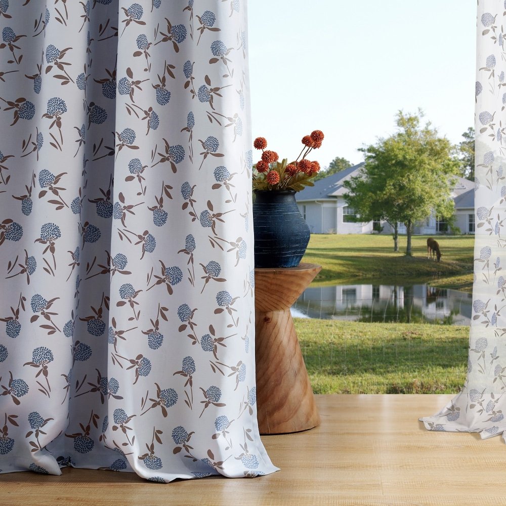 Farmhouse Happy Thermal Blackout Curtains - Deconovo US