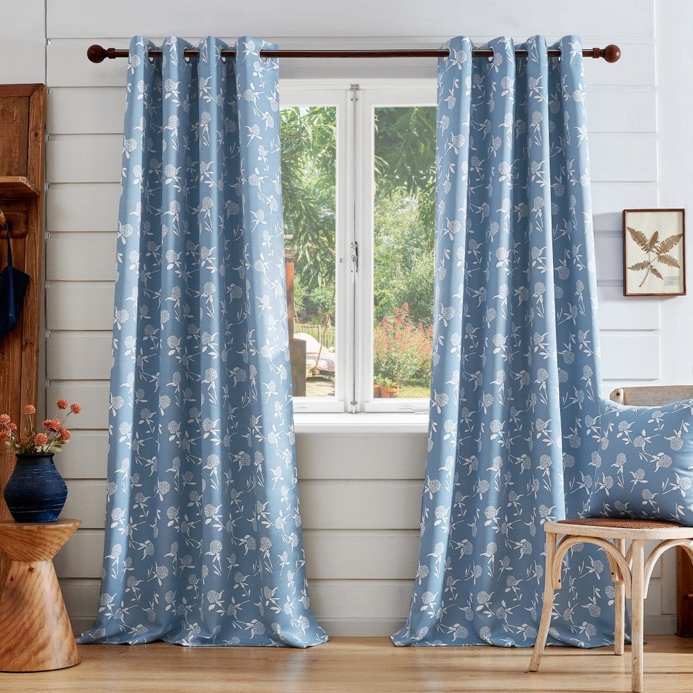 Farmhouse Happy Thermal Blackout Curtains - Deconovo US