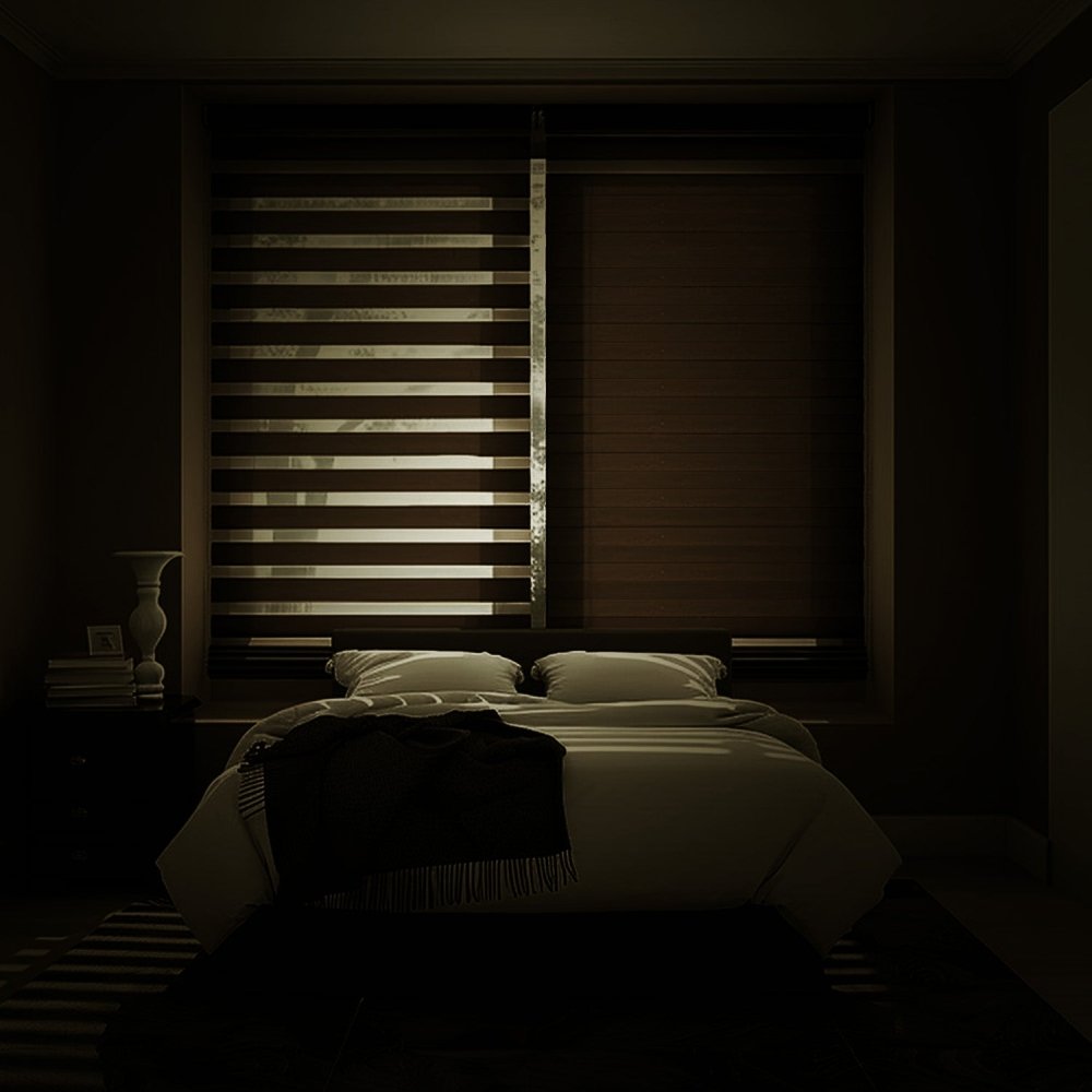 Grace Custom Linen Texture Blackout Zebra Blinds - Deconovo US